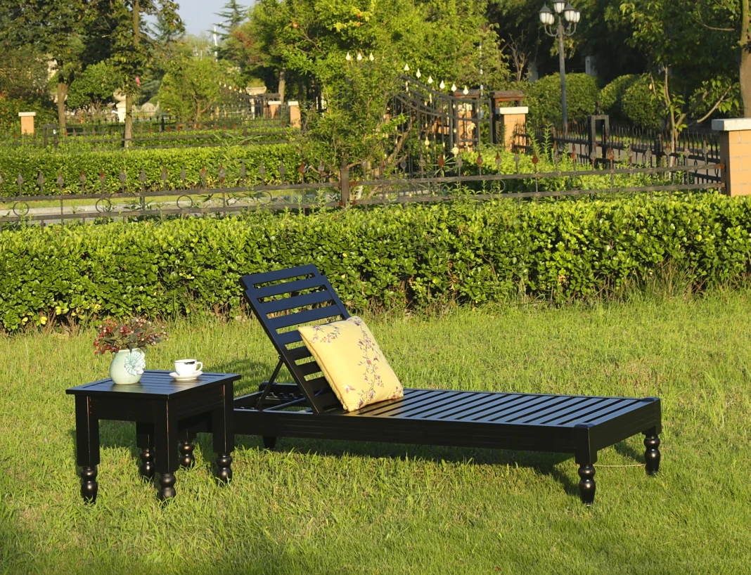 Ergonomic Cast Aluminum Chaise Lounge Contoured Seat Outdoor Patio Weather Resistant Reclining Lay Bed Chair