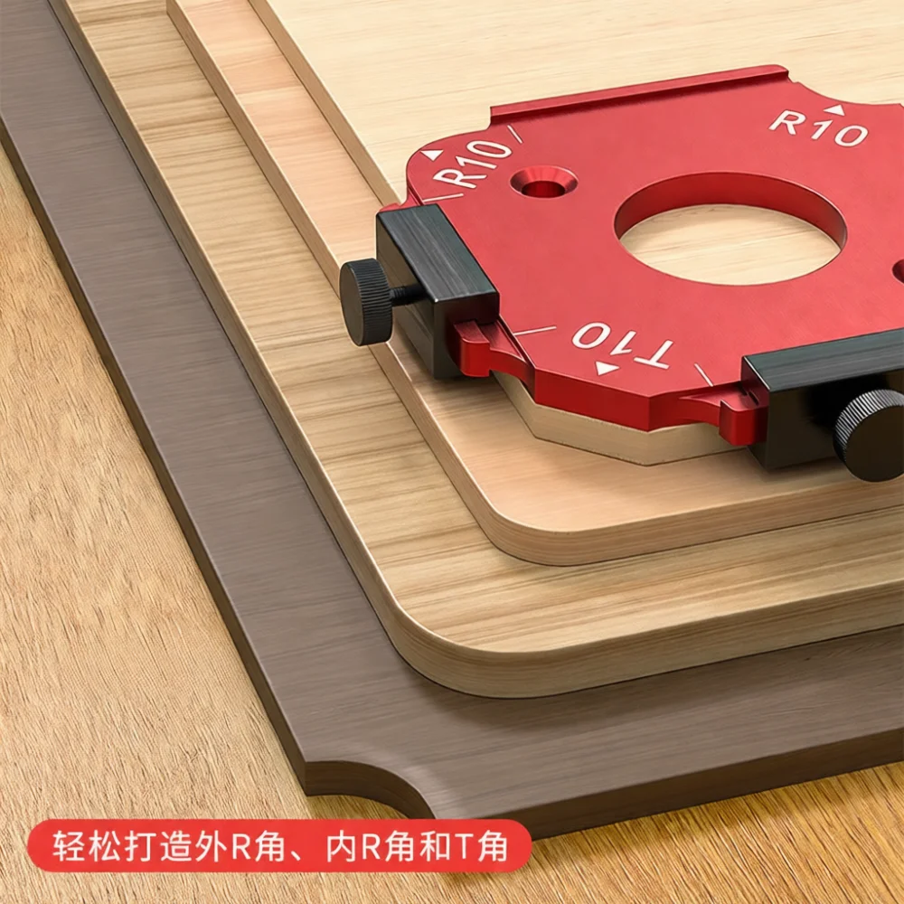 Woodworking Corner Rounding Template Router Guide Jig For Board Edge Shaping Milling Tool Accessory Carpentry Craft