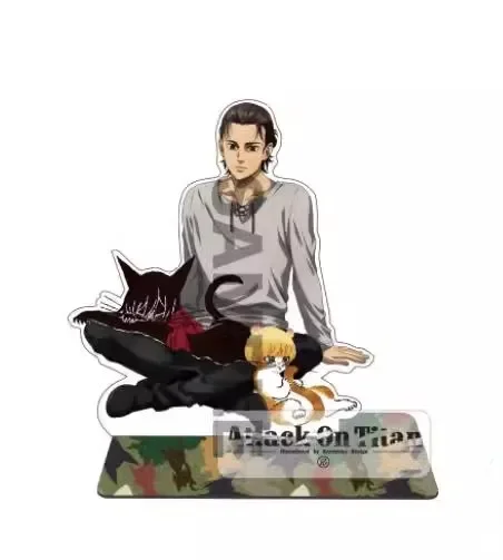 Anime Eren Yeager Levi Jean Kirstein Game Acrylic Stand Doll Figure Model Plate Cosplay Toy for Gift