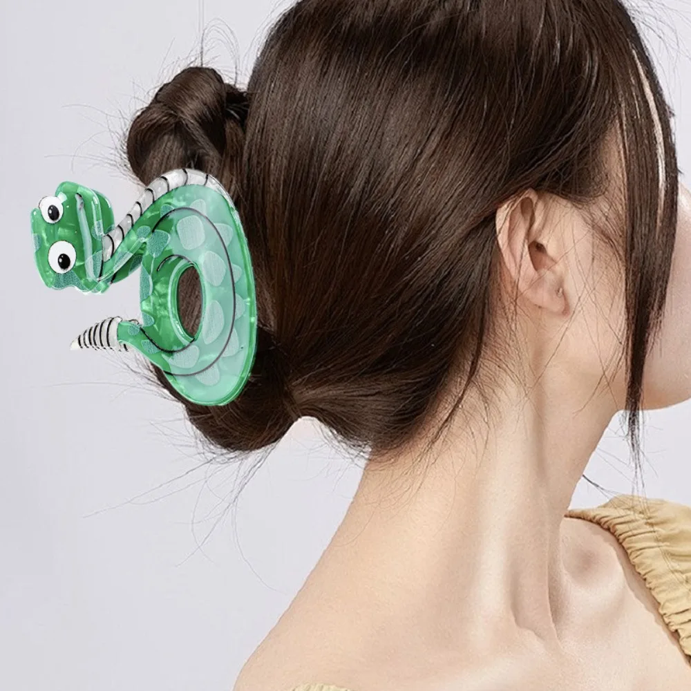 

Fashion Acetic Acid Acetate Hair Claw Cartoon Animals Exquisite Shark Clip Headdress Personalized Snake Hair Clip Girl