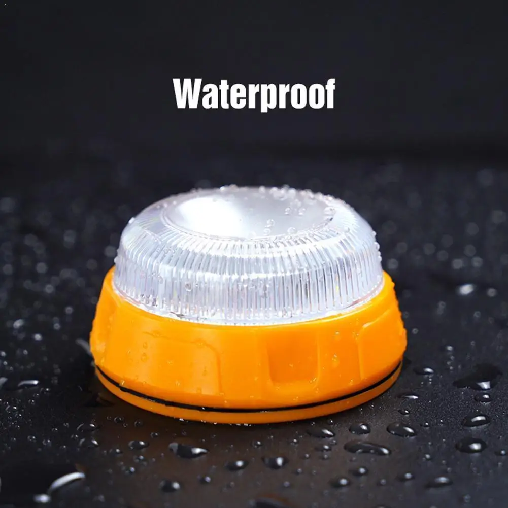 V16 Traffic Warning Light For Car Mounted Emergency Yellow Flashing Light Magnetic Attraction Work Light Car Accessories