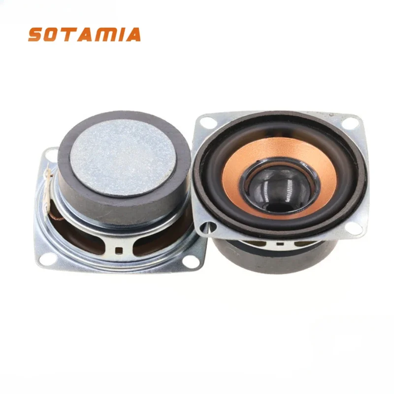 SOTAMIA 2Pcs 52mm Full Range Speakers 4 Ohm 3W PU Side Home Theater Sound Loudspeaker DIY Multimedia Music Bluetooth Speaker