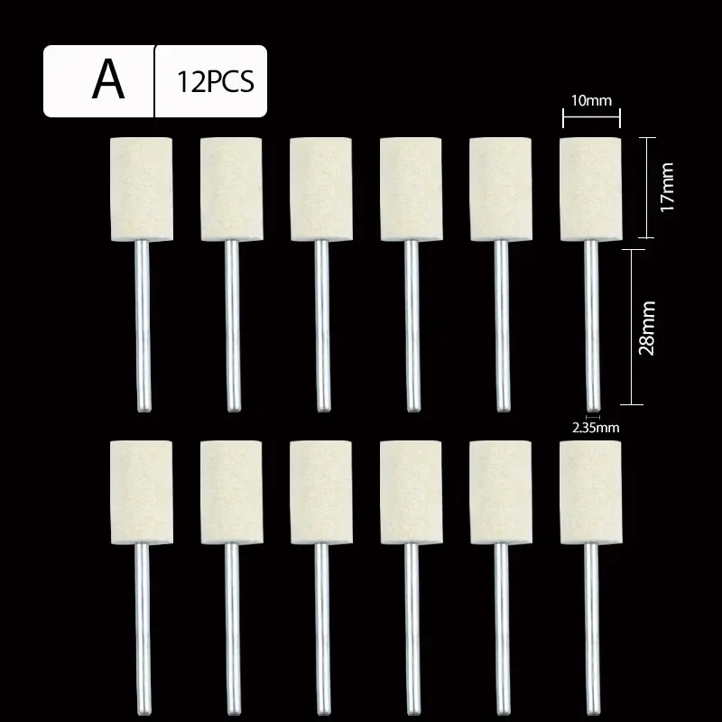 

2.35Mm Shank Set Wool Felt Polishing Bobs Mounted Point for Mould Mirror Polishing Dremel Rotary Tool