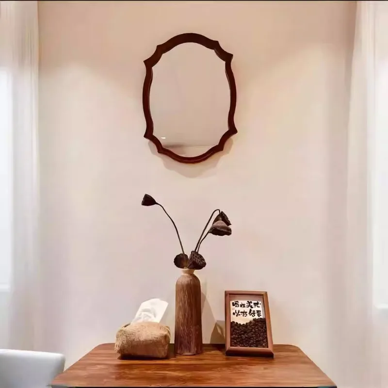 خمر الرجعية النمط الفرنسي مرآة الديكور المرايا غرفة المعيشة معلقة مرآة أنيقة Espejo Decorativo ديكورات المنزل