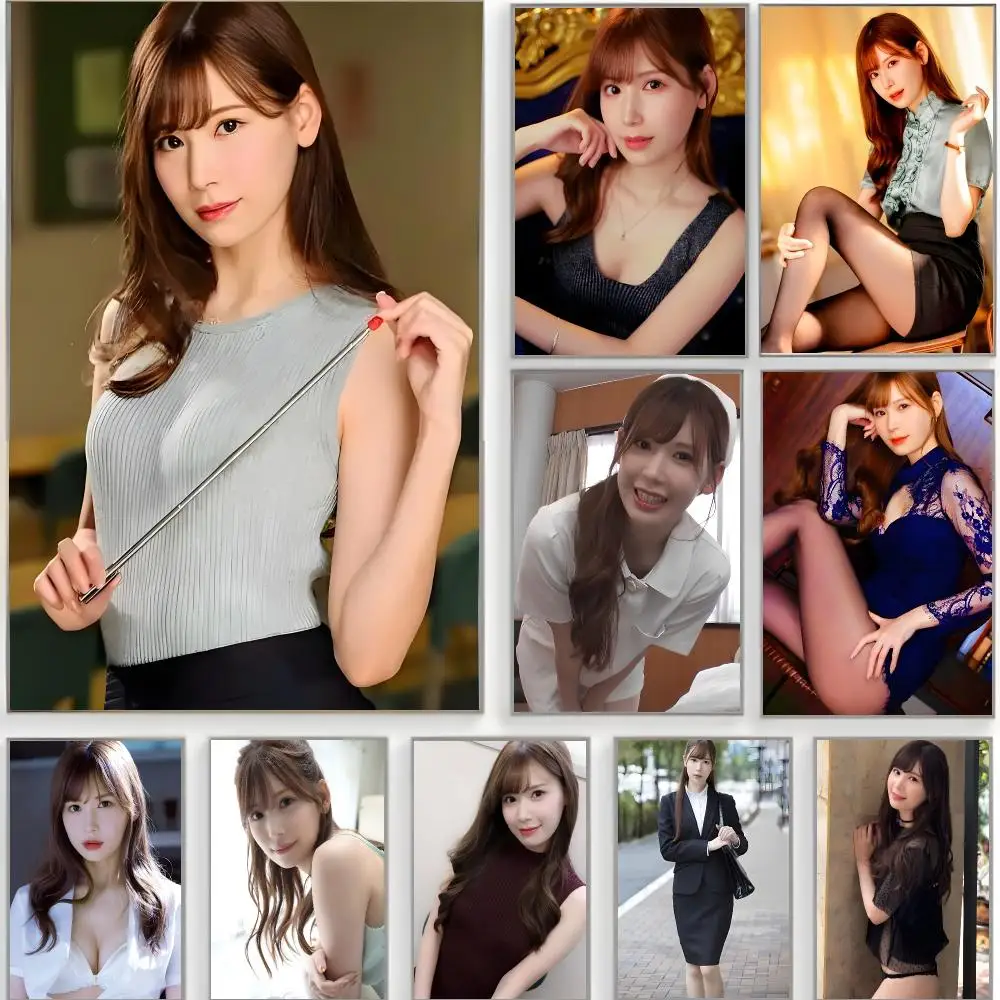 charming actress t-tsumugi akari Poster Classic Wall Art  Home Decor  Peel and Stick Unframed