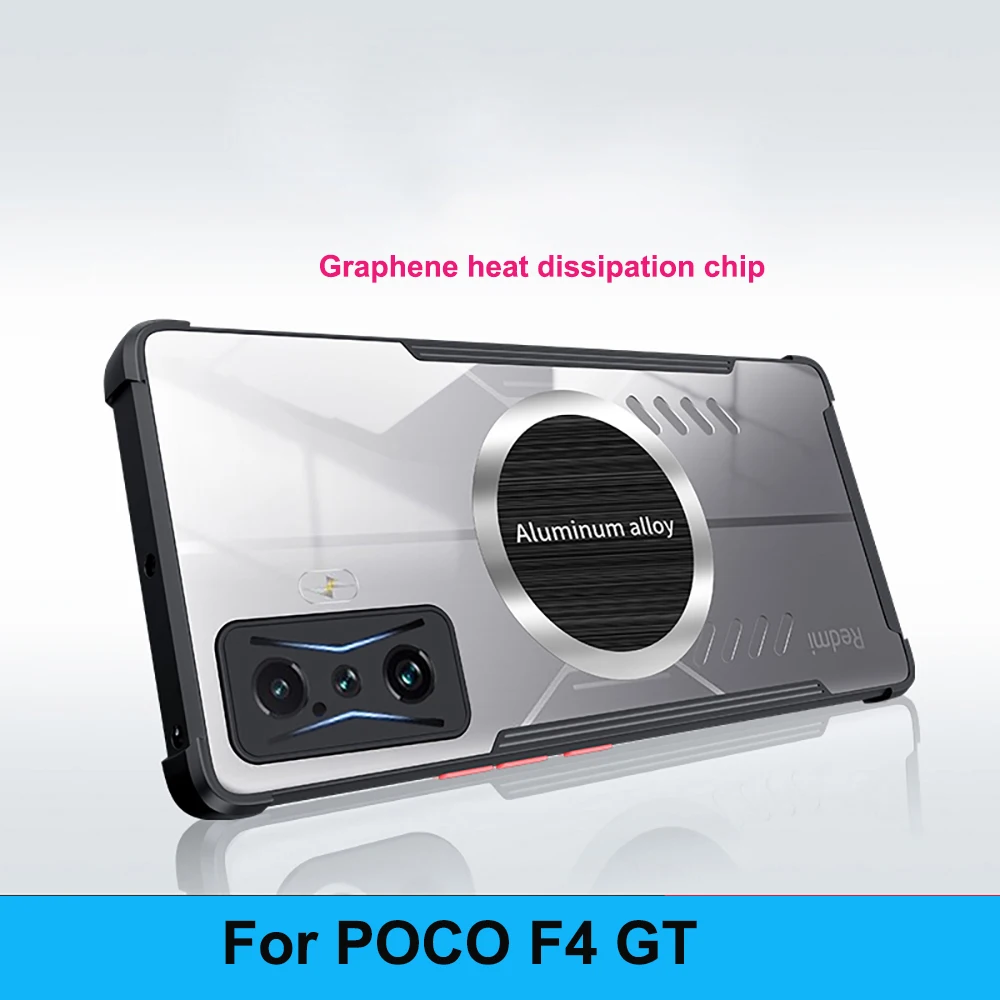 Graphene Airbag anti-fall Protective Phone Cases For Xiaomi Poco F4 GT Gaming Case Heat Dissipation Cover Poco F 4 GT  Case