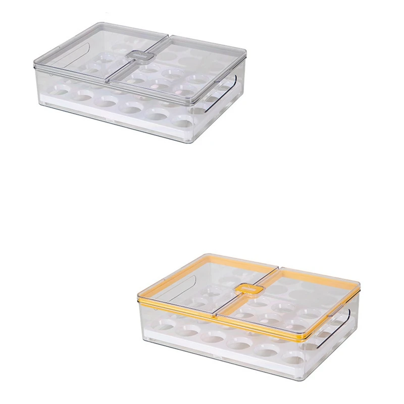 New Household Egg Storage Box Drawer-Type Refrigerator Storage Box Plastic Transparent Dumpling Box Egg Tray