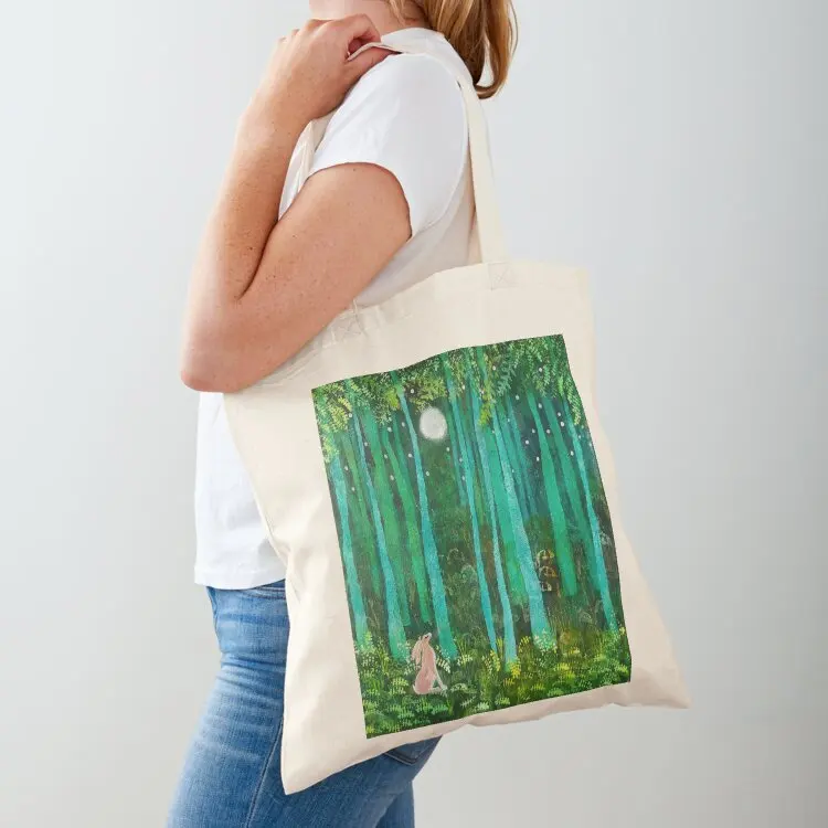 

The Hare and the Forest Tote Bag custom canvas bag eco bag folding Women's beach bags Cloth bags