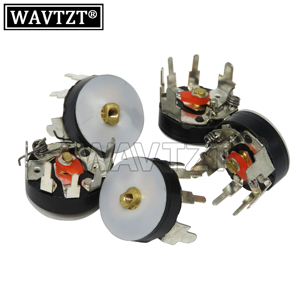 5PCS Straight Angle Radio Potentiometer RV12MM B103 B10K B503 B50K ower Amplifier Volume Potentiometer With Switch 12mm