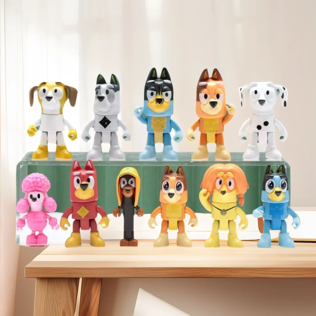 

Cute The Bluey family Action Figure Cartoon Blueyed Bingo Model Doll Anime Toys For Kids Birthday Xmas Gift 8/11pcs a set