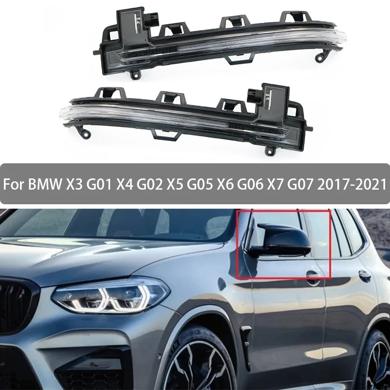 

Rearview Mirror Turn Signal Light For BMW X3 G01 X4 G02 X5 G05 X6 G06 X7 G07 2017-2021 Reverse Mirror Edge Light 63137441439