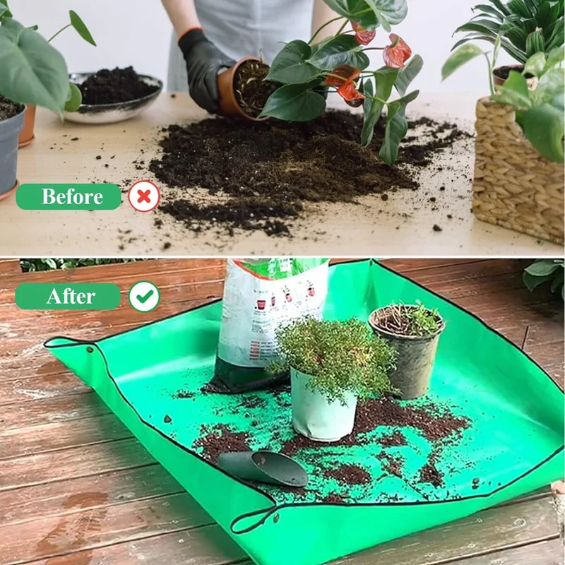 실내 식물 이식 화분 토양 엉킴 제어 방수 휴대용 다육 레포팅 트레이, 원예 선물, 내구성
