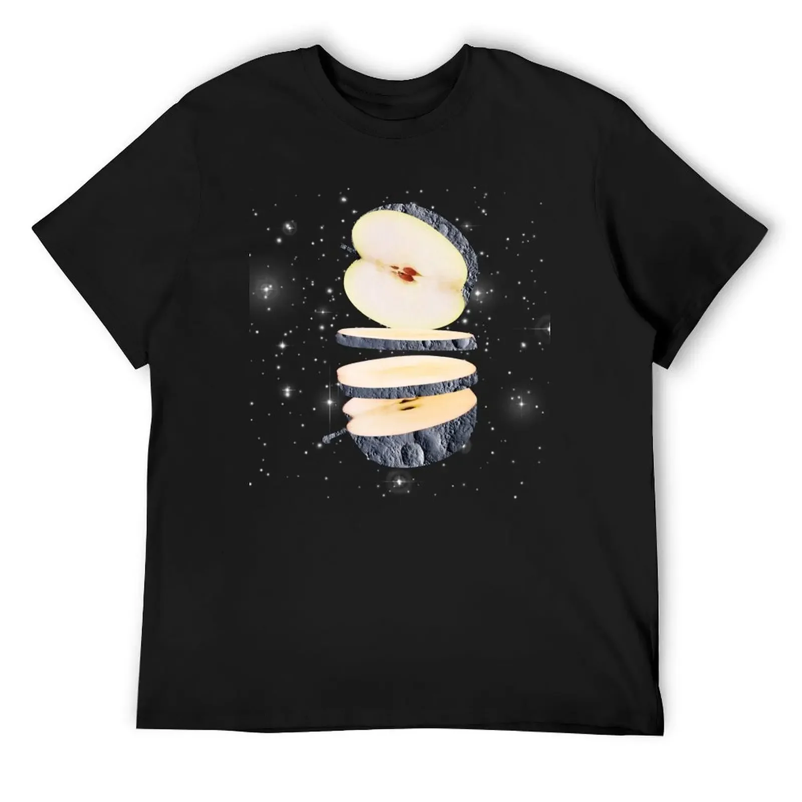 LUNAR FRUIT, футболка с изображением яблока, блузка для мальчика, кавайная одежда, футболки для мужчин, хлопок