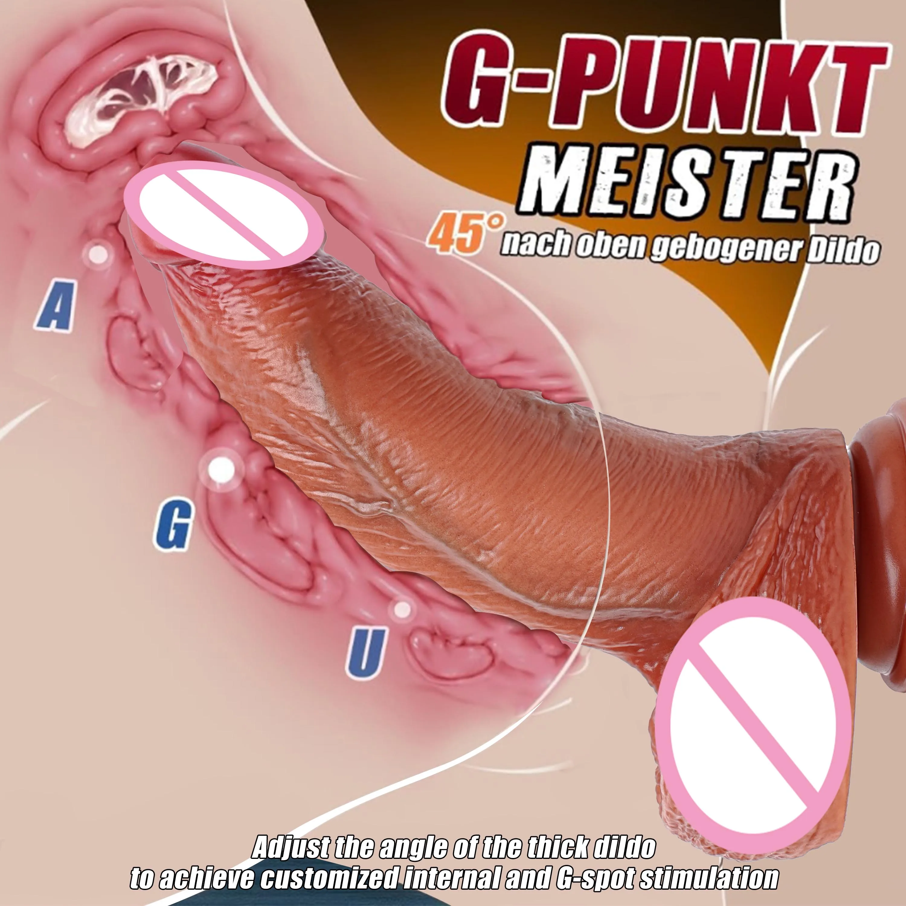 Soft Realistic Big Dildo Erotic Toy with Suction Cup Thick Dick Vaginal Masturbators G-spot Stimulation Anal Plug Sex Product