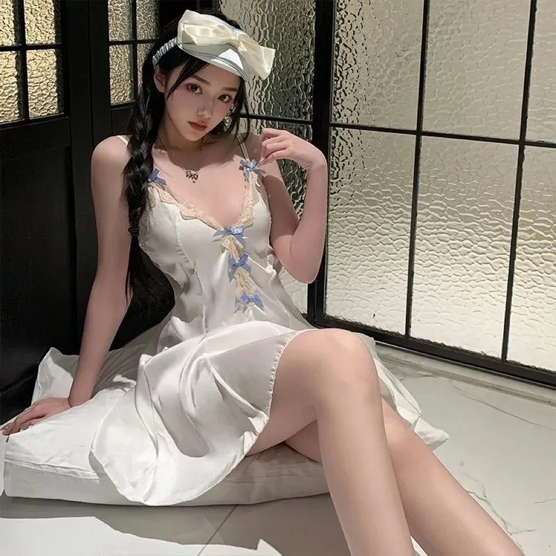 NEW Sexy Cute Temptation Erotic Underwear Lace Pure Desire Hot Passion Girl's Pajama Private Room Strap Sexy Home Sleeping Skirt