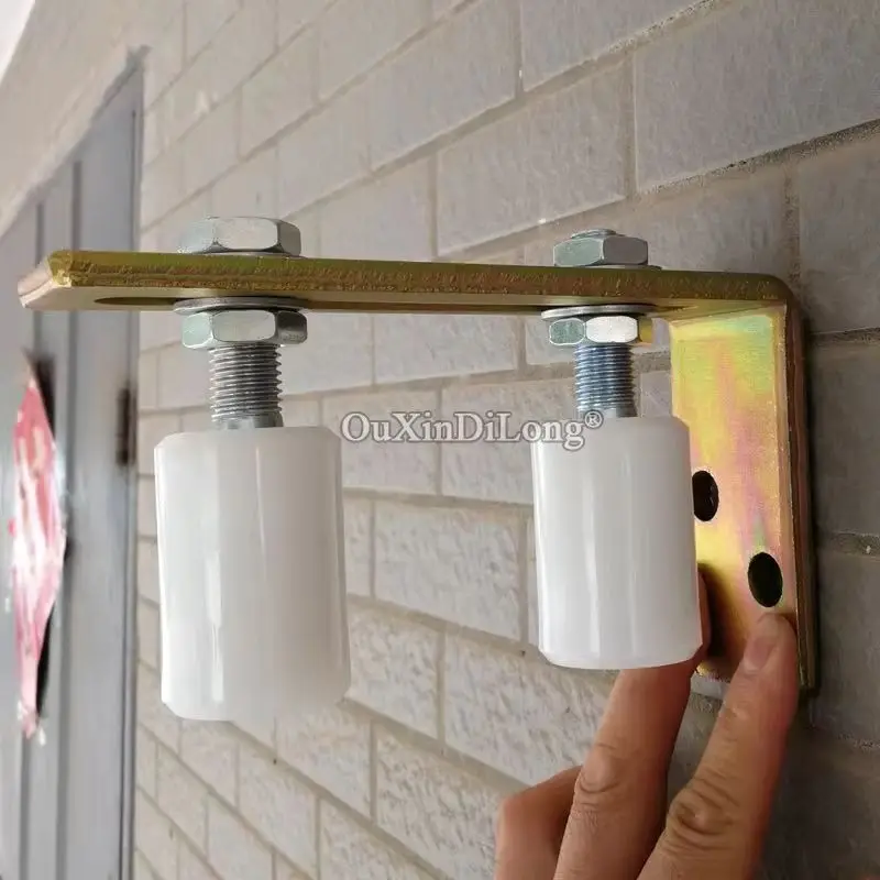 1PCS Adjustable Bracket Guide Nylon Roller with Sliding Rolling Gate Door Hardware