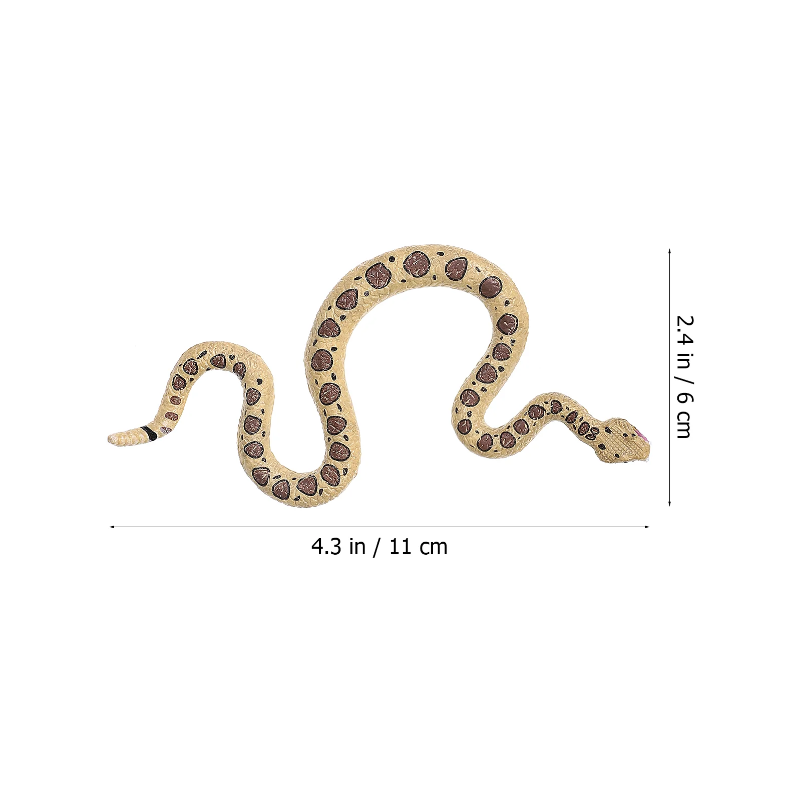 Artificial Snake Gift Prop Fake Tricky Toy Plaything Rattlesnake Simulation Realistic Model Imitation Prank Plastic