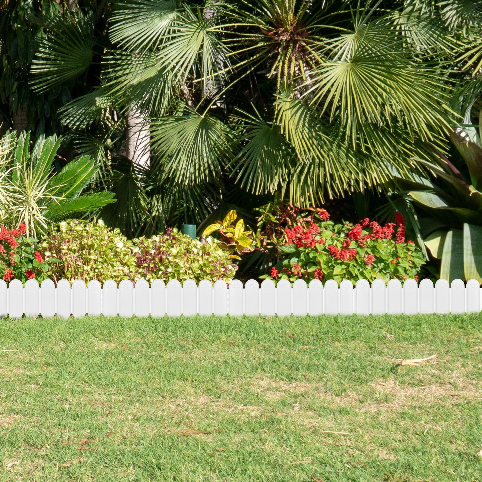 

5Pcs Plastic Garden Fence Decorative Lawn Border Landscape Edging for Yard Garden Bed Outdoor Patio Flower Border Durable