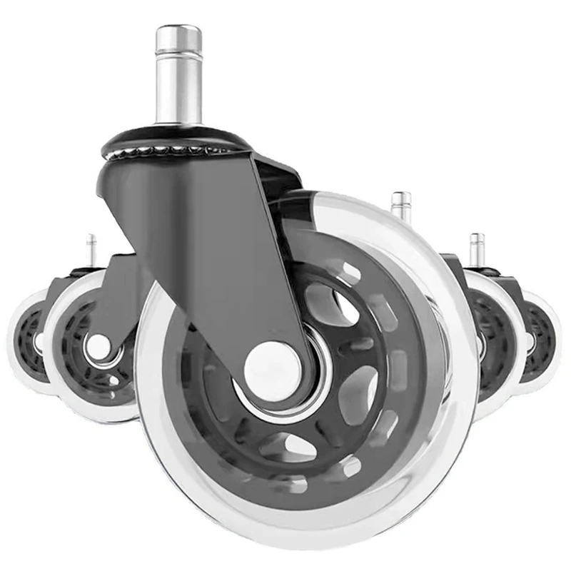 

Колеса для офисного стула, сменные резиновые ролики для стульев для деревянного напольного ковра, 5 шт., универсальные ролики для компьютерного стола