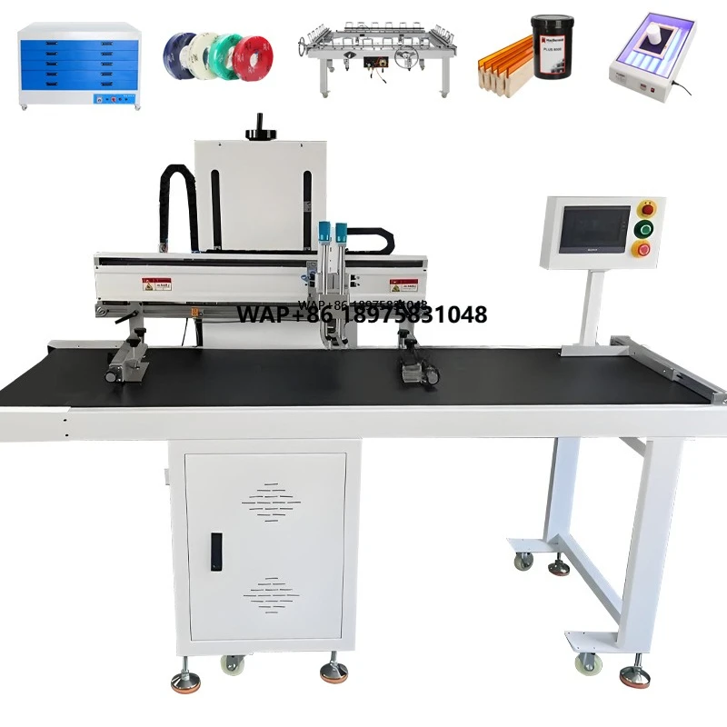 Low Price Auto Screen Printing Machine Single Color Screen Printer with Conveyor Belt Vacuum Table for Non Woven Bags/Paper Bags