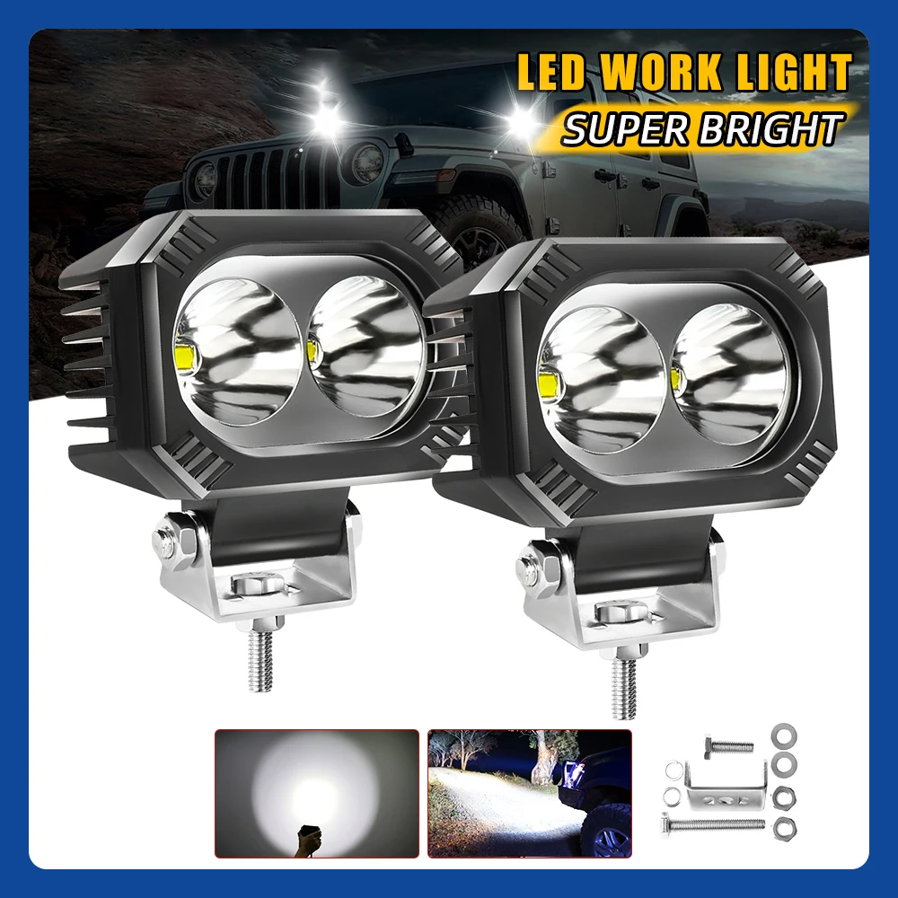 

3Inch Led Pods Work Light 12V 24V Car External LED Headlights Spotlights Offroad ATV 4x4 Motorcycle White Spot Flood Light