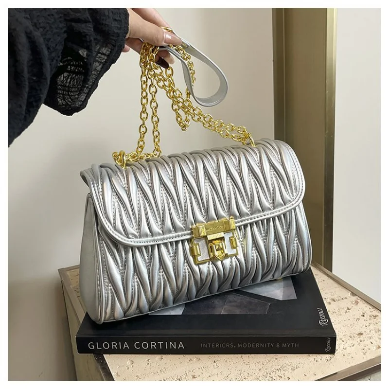 حقيبة كتف نسائية فاخرة مصنوعة من الجلد الفاخر، مظهر يومي أنيق من باريس الراقية #5