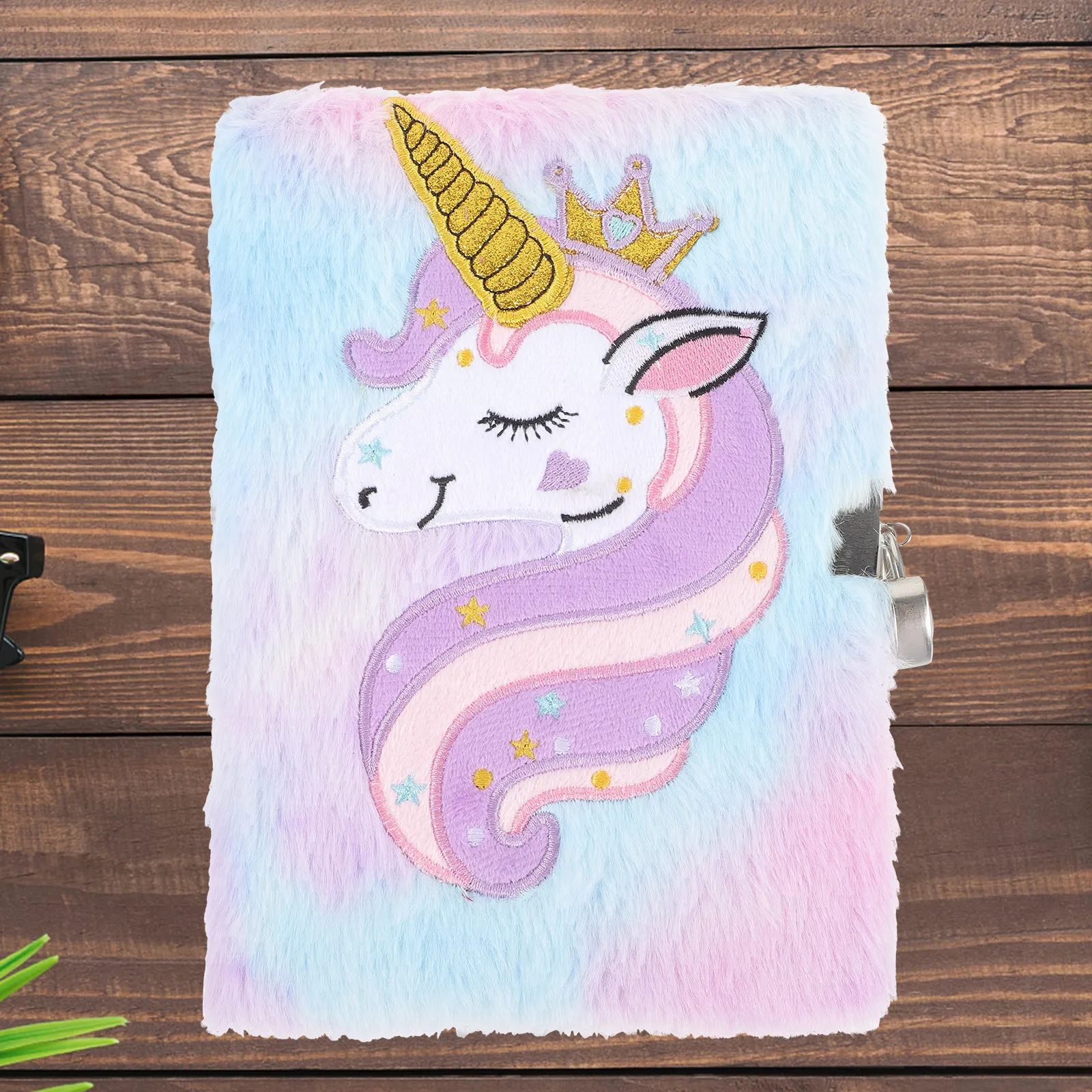 Cartoon Notepad Lockable Diary Soft Cover Cute Notepad Writing Journal Student Stationery Unicorn Cover Diary for