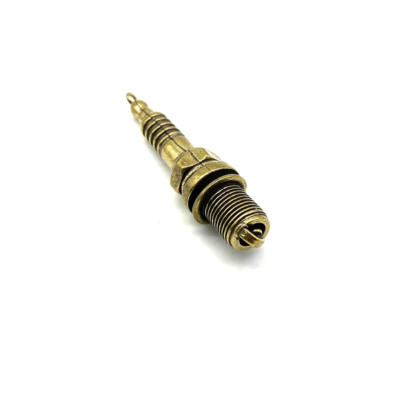 Brass Spark Plug Key Chain, decoração pingente, fazer jóias