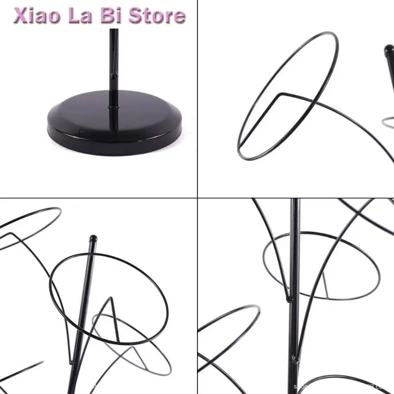 XXFD Modern Metal Hat Stand con 5 ganci rotondi in piedi da baseball Cappello per cappello da stoccaggio del cappello semplice