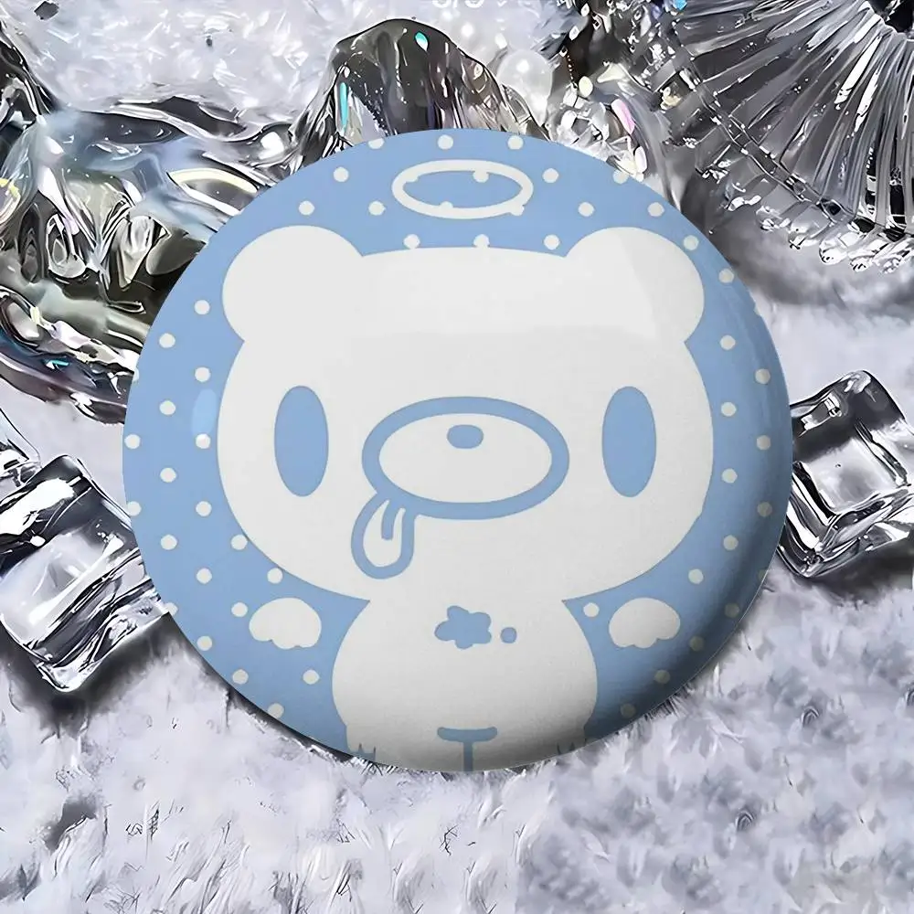Cute G-Gloomy Bear Exquisite Tinplate Brooches Sleek Badge Lapel Pins For Bag Accessories Practical Souvenir Gifts