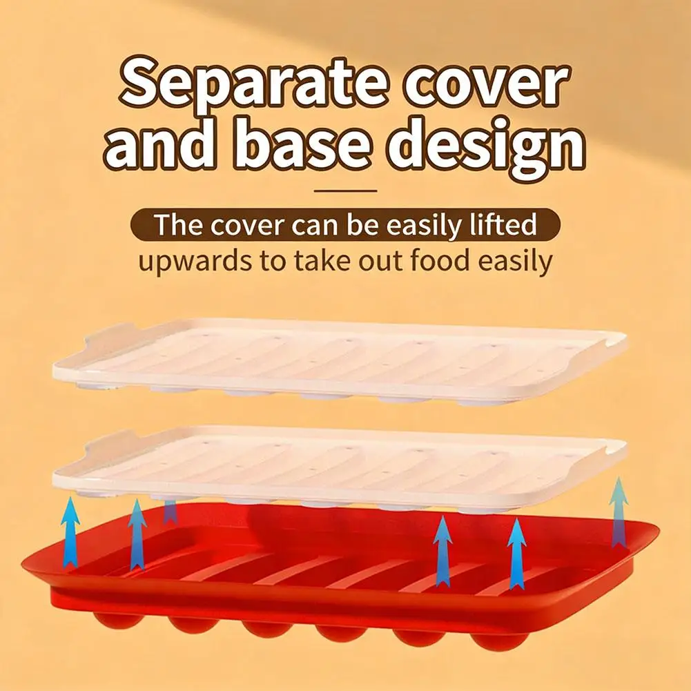 Silicone Sausage Maker Mould DIY Ham Hot Dog Making Moulds With Lid Kitchen Household Sausages Cake Baking Tools Molds view 4