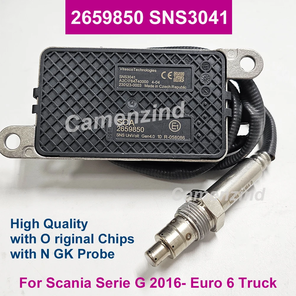 

OEM 2659850 SNS3041 A2C1784740000 High Quality Nitrogen Oxide NOX Sensor 24V For Scania Serie G 2016- Euro 6 Truck