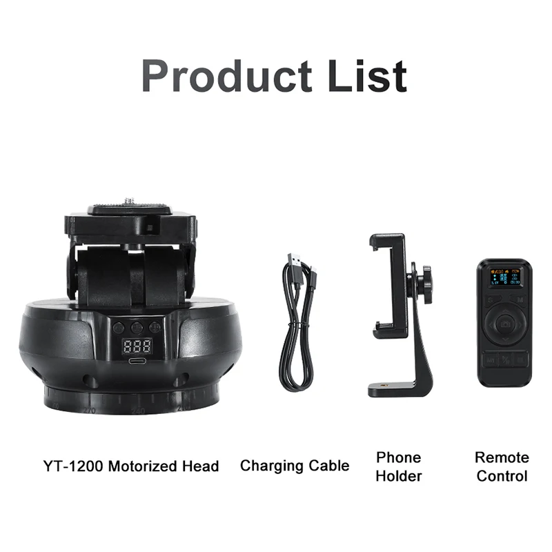 MAMEN YT-1200ไร้สายควบคุมมอเตอร์หัว Panoramic แพลตฟอร์มหมุนแพนเอียงสำหรับกล้อง SLR สมาร์ทโฟนวิดีโอ