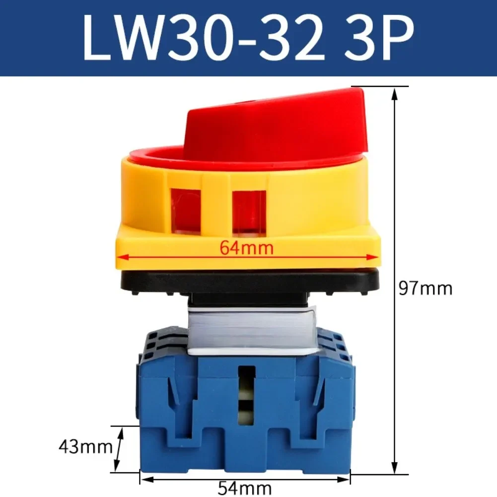 LW30 3P Three-Phase Changeover Switch For Load Power Disconnect With 690V Insulation Voltage And Robust Silver Alloy Contacts