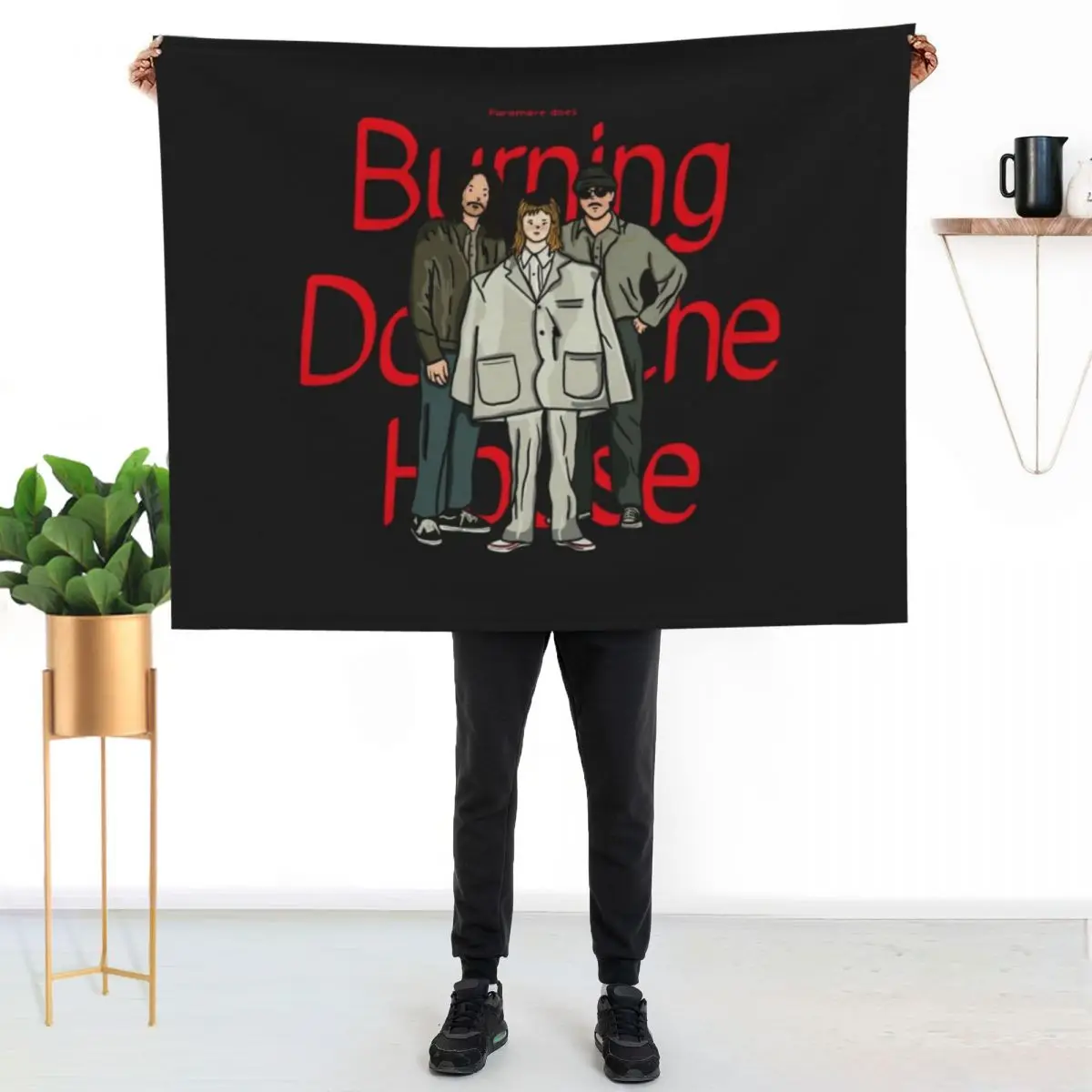Paramore does ‘burning down the house’ Throw Blanket bed plaid Hairys Cute Moving Polar Hairy Blankets