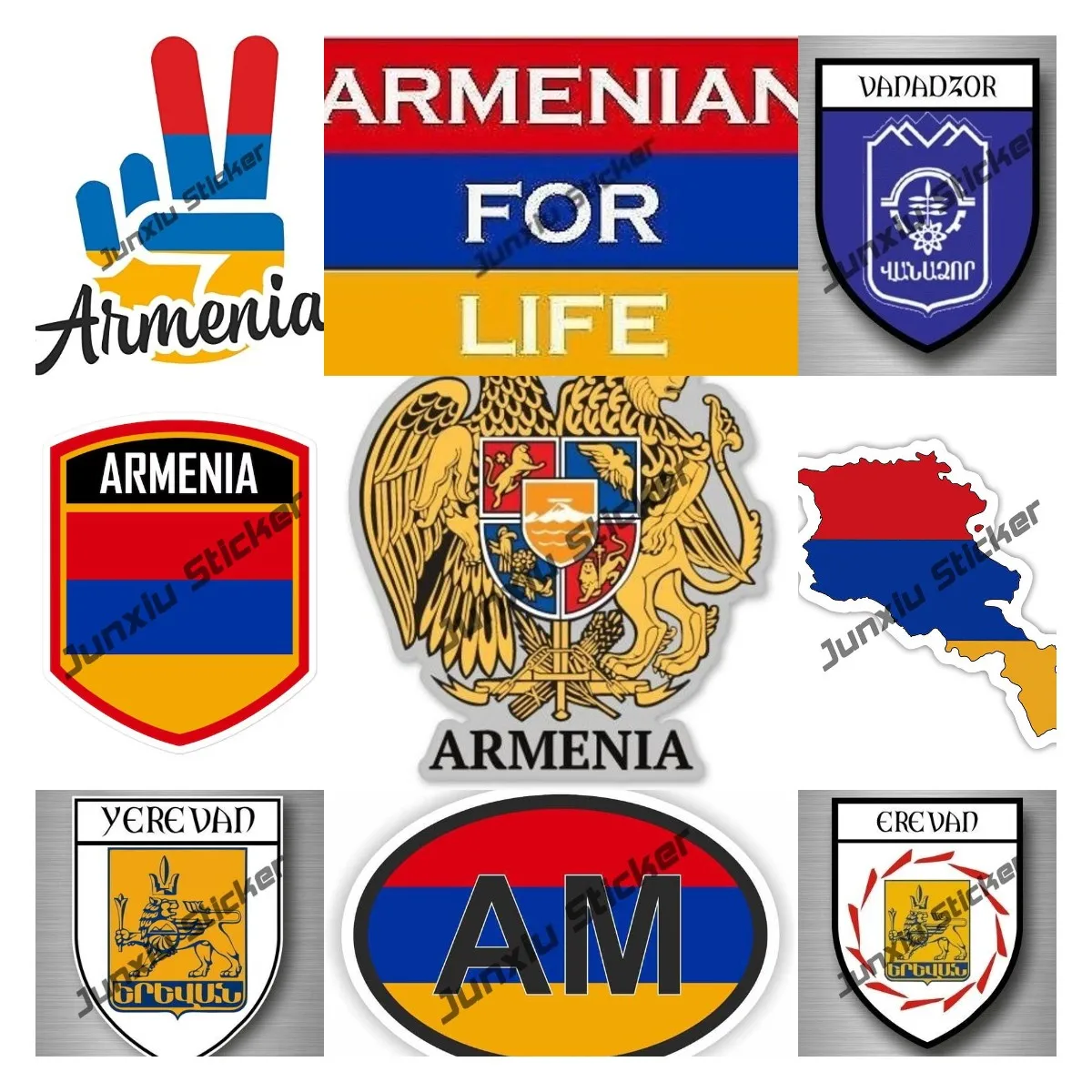 

Armenian Decals Armenia Coat of Arms Nationality Pride Car Vinyl JDM Die Cut Armenia Victory Decals for Cars Trucks Bumper Bikes