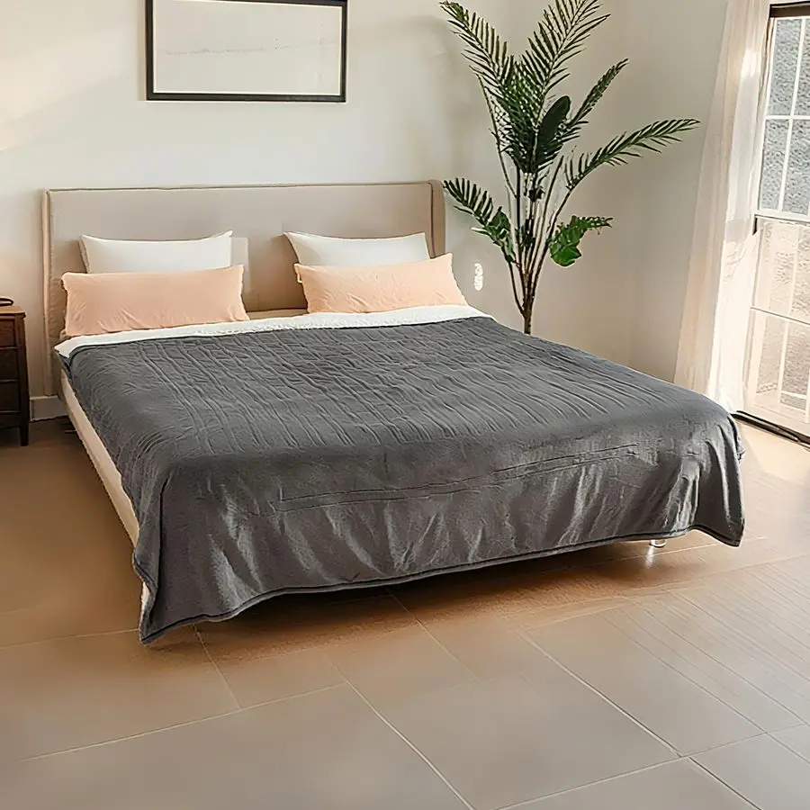 

Одеяло с подогревом, полноразмерное, 72x84 дюйма, супермягкое фланелевое теплое одеяло с 10 настройками нагрева, таймером автоматического отключения 112 часов, машинная стирка