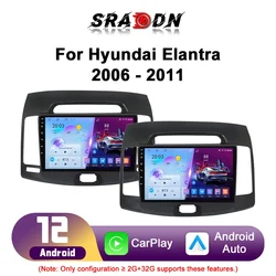 For Hyundai Elantra 2006 - 2011 Android Car Radio Automotive Multimedia Player Navigation GPS Carplay Touch Screen Auto Stereo