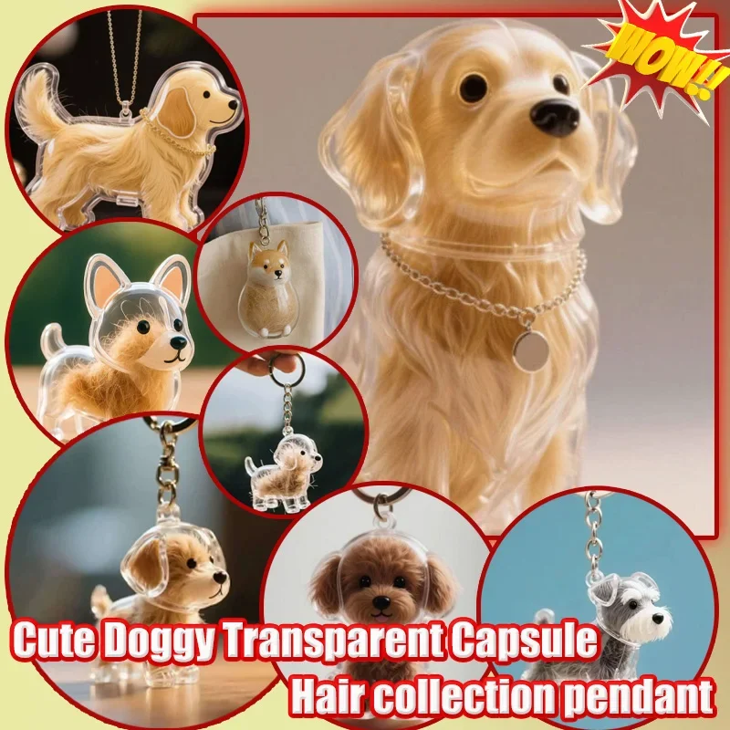 Pet Hair Storage Pendant Dog Memorial Keychain Adorable Cat Fur Storage Ornament Unique Keychain Trendy Souvenir for Pet Lover