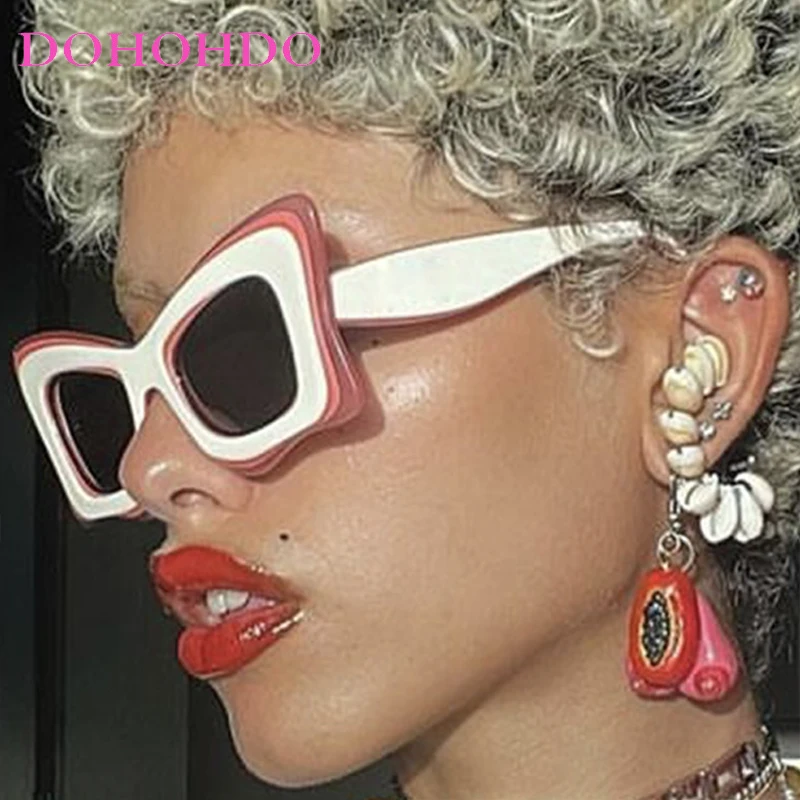 

Y2K Trendy Irregular Butterfly Women Sunglasses Fashion Designer Brand Men Sun Glasses Summer Party Travel Eyewear UV400 Lentes