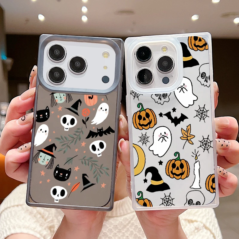 الكرتون نمط جراب هاتف آيفون 17 12 13 14 15 16 برو ماكس 16 زائد الهواء 11 مستطيلة شفافة لينة غطاء مقاوم للصدمات من البولي يوريثان #2