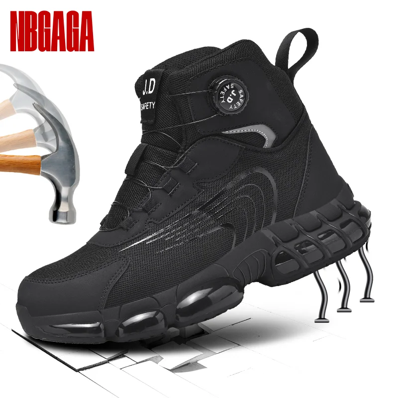 Men's Safety Shoe Boots Steel Toe Anti Puncture Waterproof Lightweight Composite Toe Work Shoes for Construction Outdoor