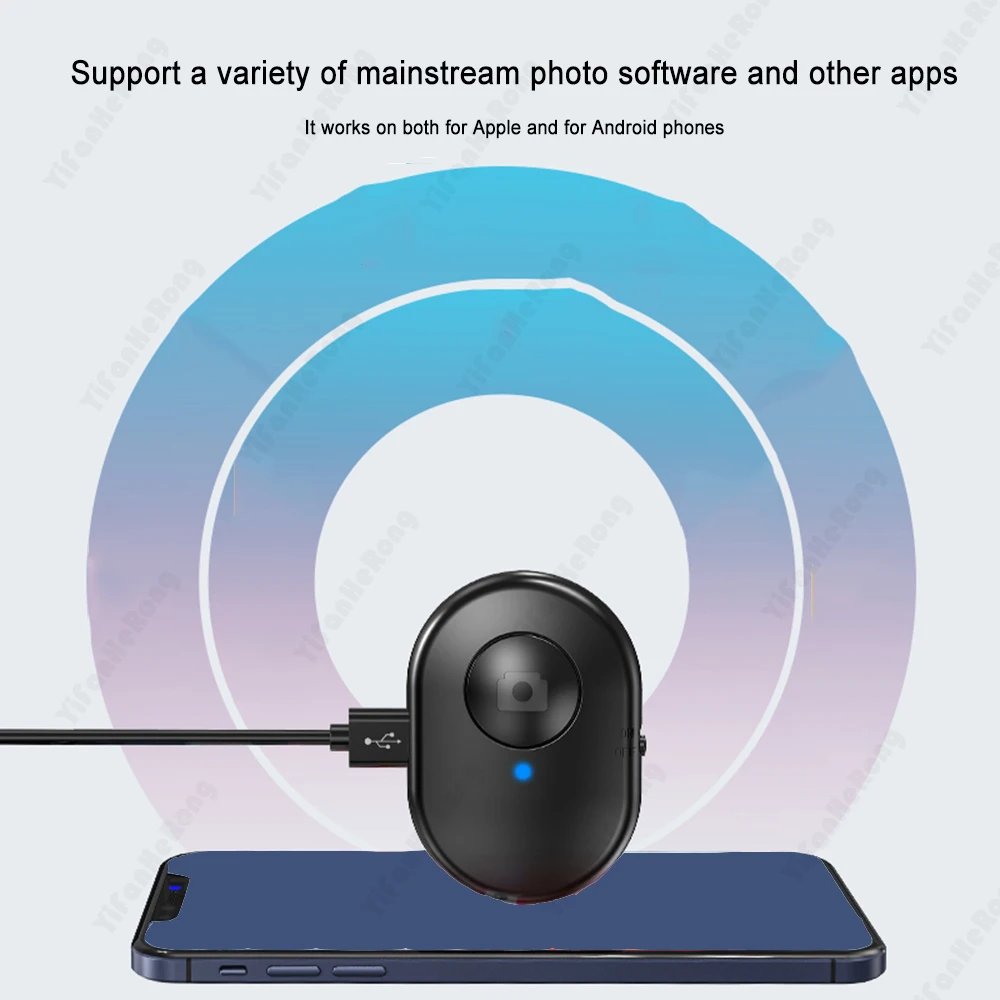 Mini Bluetooth-compatible Wireless Remote Control Button Controller Self-timer Trigger Release Selfie For Smart phones Camera