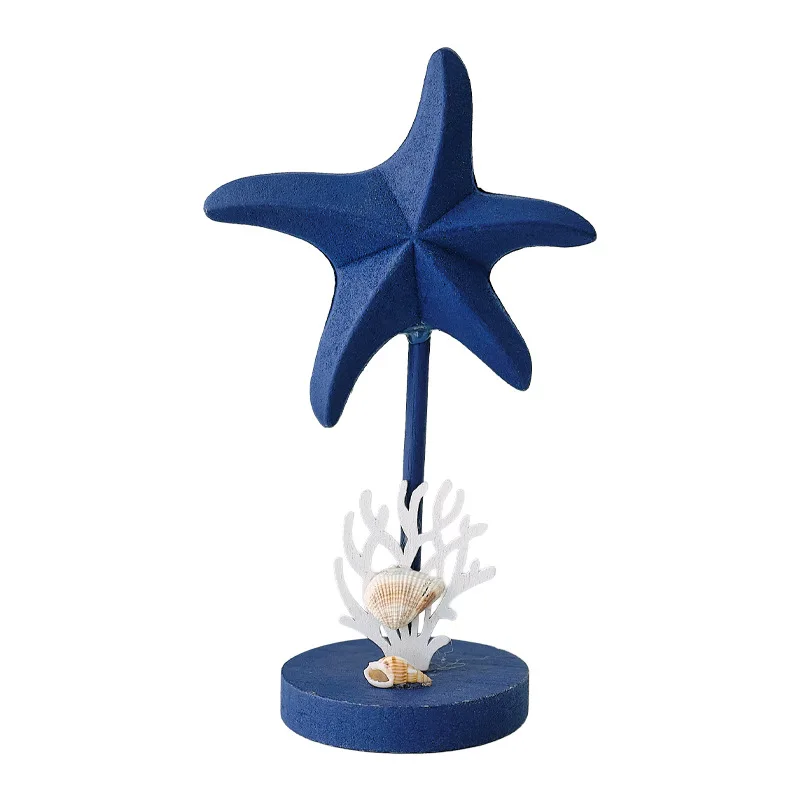 

Dropshipping Ocean-themed Starfish Decorative Ornament Wooden Craft Home Decor Dining Table Accent Holiday Gift