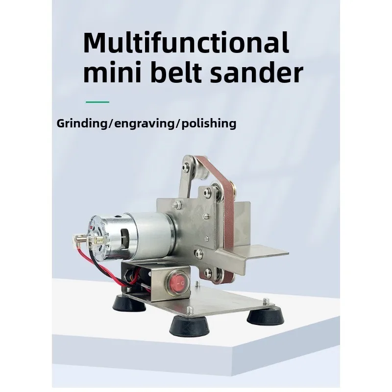 Mini Electric Belt Sander Multifunctional Bench Grinder for Knife Sharpening, DIY & Home Use