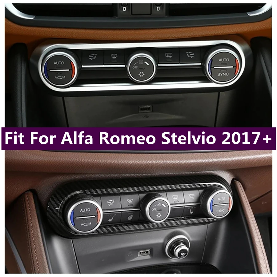 

Auto Air Conditioning Vent AC Outlet Panel Decorative Frame Trim Fit For Alfa Romeo Stelvio 2017 - 2020 Exterior Accessories