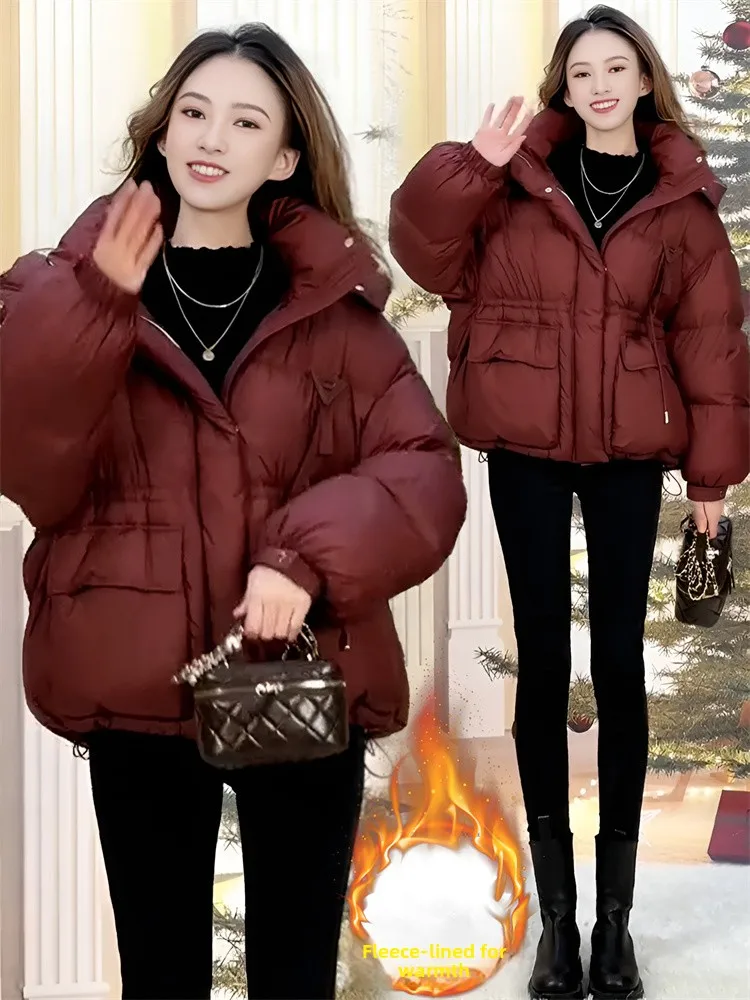 Sli Thiened Fce Warmte Dames Dons Katoen Jaet Herfst Winter Nieuwe Collectie Dagelijkse Match Bovenkleding Faionable Jas