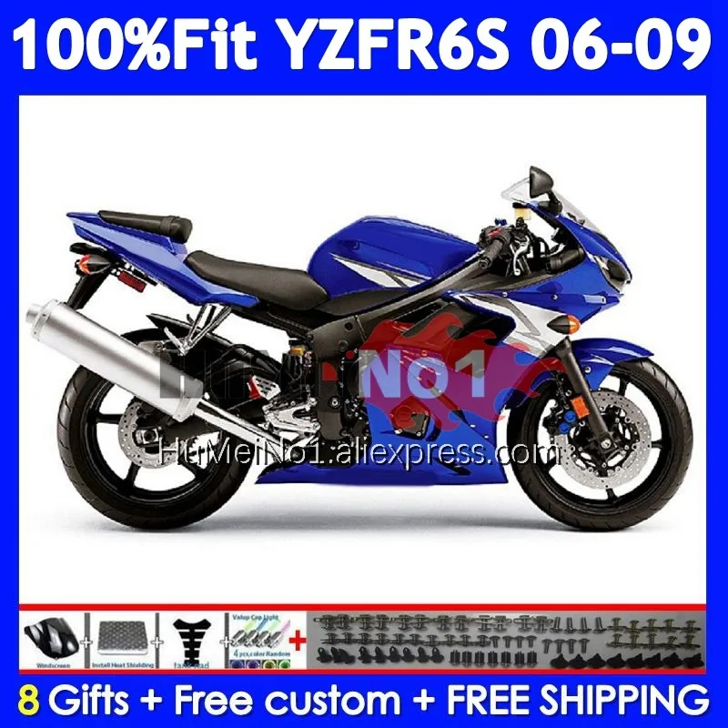 OEM Kit For YAMAHA YZF R6 S YZF R6S 06-09 362No.81 YZF-R6S YZFR6S 2006 2007 2008 2009 06 07 08 Stock blue 09 Injection Fairing