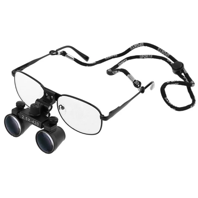 Binocular 2.5X 3.5X Dental Loupe Magnifier Wide Field of View Working Distance 320-420 mm Medical Dentist Magnifier for Surgery
