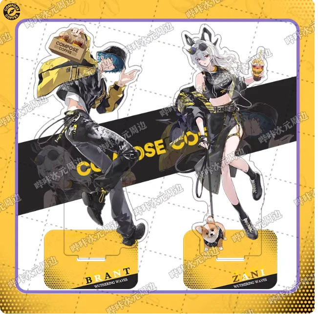 Japanese Anime Wuthering Waves Zani Brant Acrylic Stand Figure Model Plate Cosplay Collection Desktop Decor Gifts BKCY